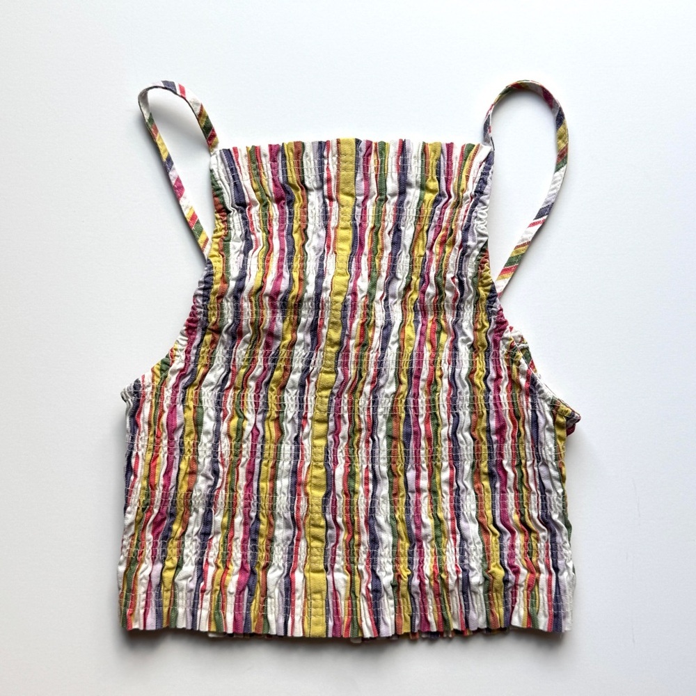 Zara Multicolor Crinkle Tank – XS – Stretchy Fit